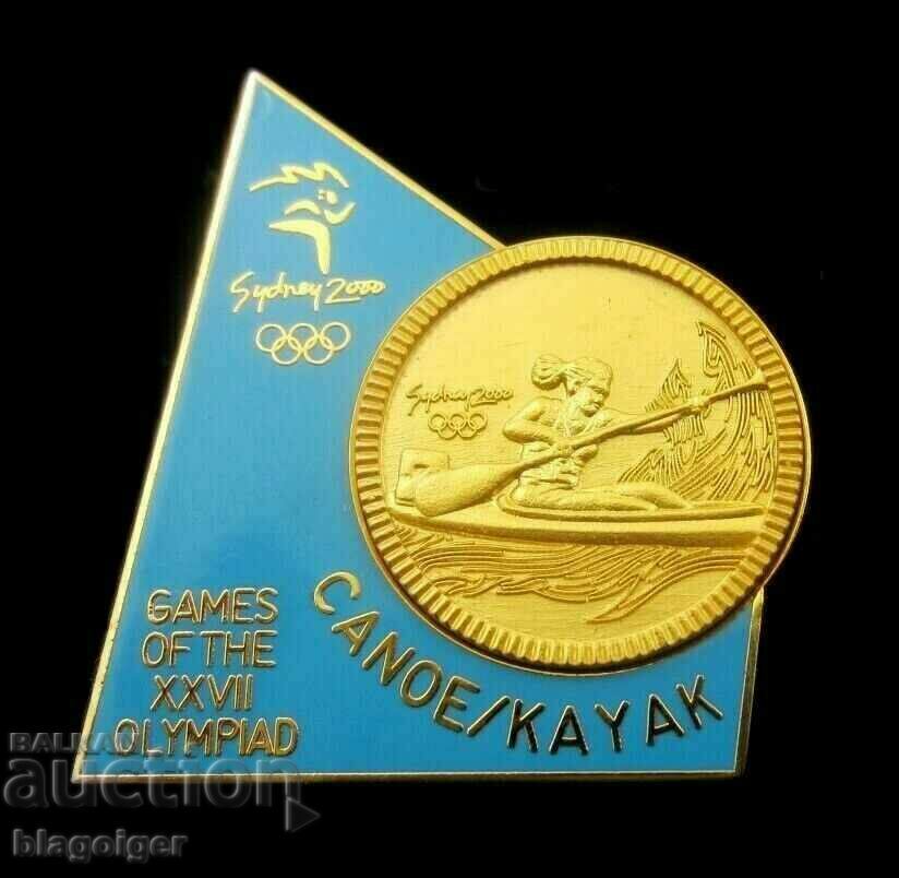Олимпийска значка-Олимпиада Сидней 2000-Кану каяк спорт
