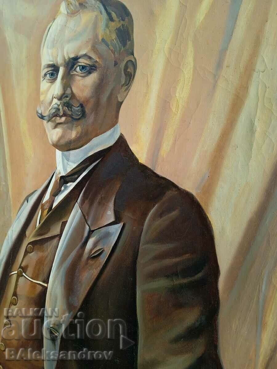 Auction Signed large portrait painting Auction Signed large portrait painting