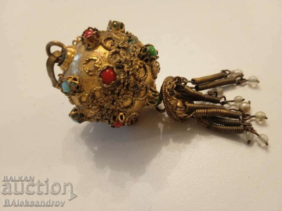 Παλαιό επιχρυσωμένο υδράργυρο στολίδι λαιμού - 5 Παλαιό επιχρυσωμένο υδράργυρο στολίδι λαιμού - 5