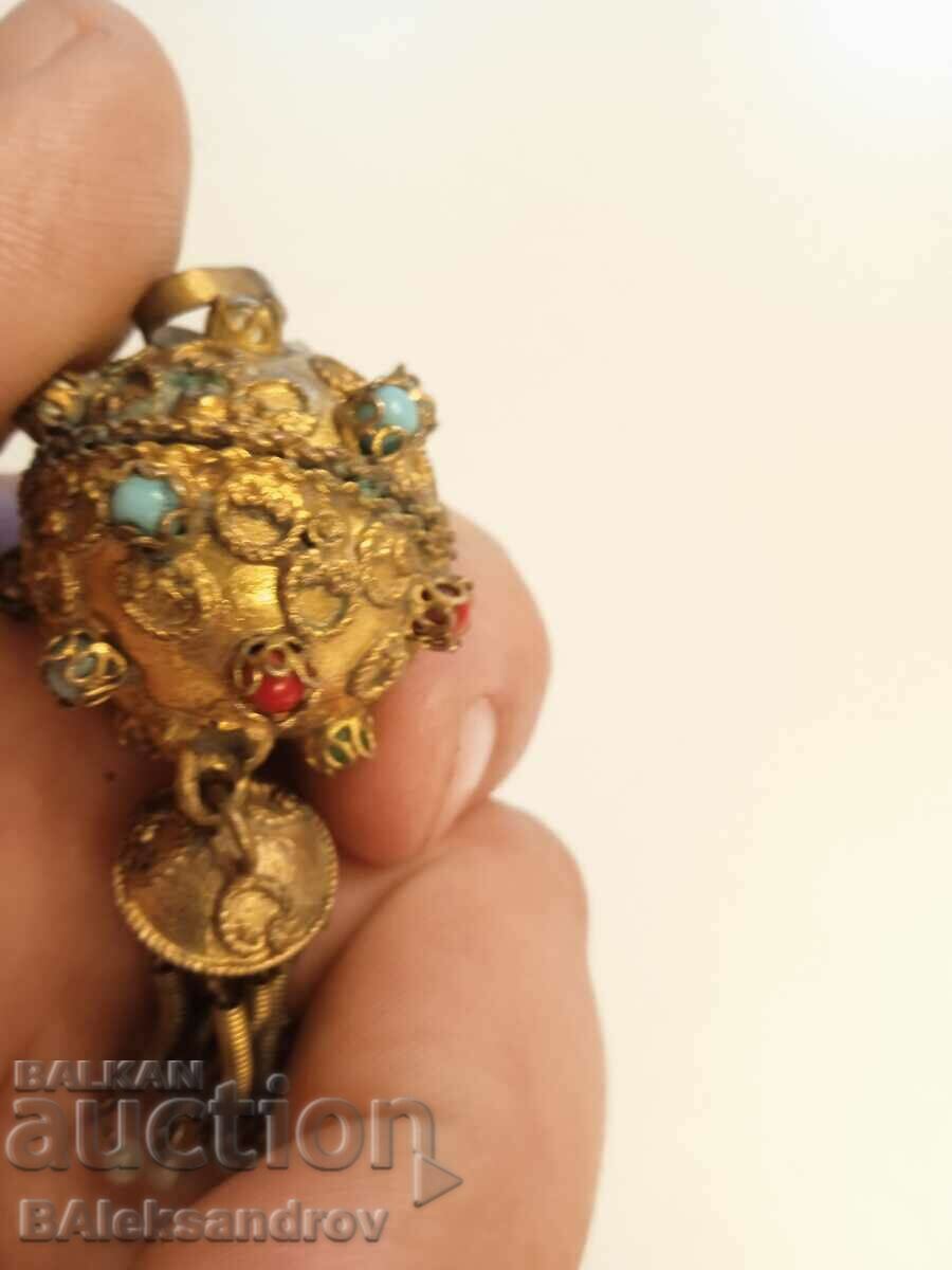 Παλαιό επιχρυσωμένο υδράργυρο στολίδι λαιμού - 6 Παλαιό επιχρυσωμένο υδράργυρο στολίδι λαιμού - 6