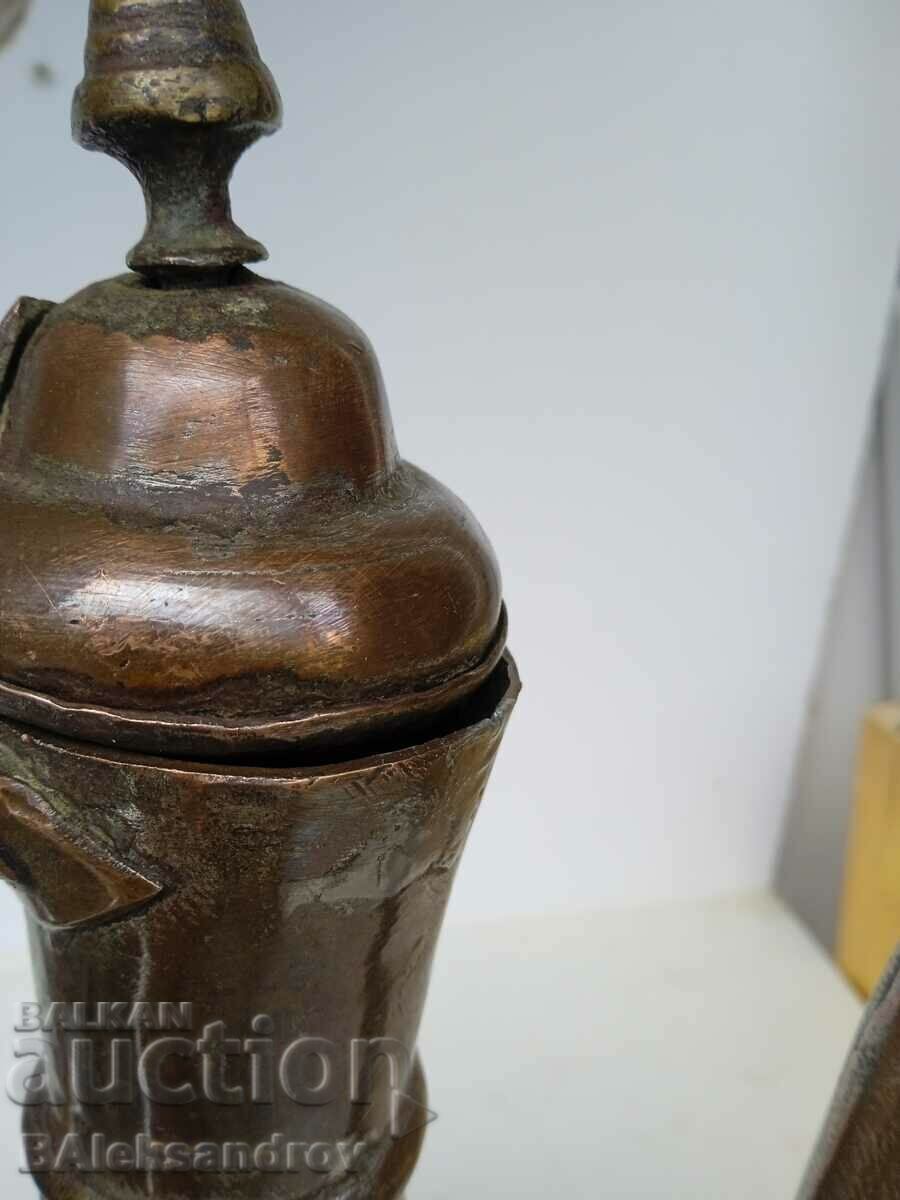 Large heavy copper ottoman kettle - 6 Large heavy copper ottoman kettle - 6