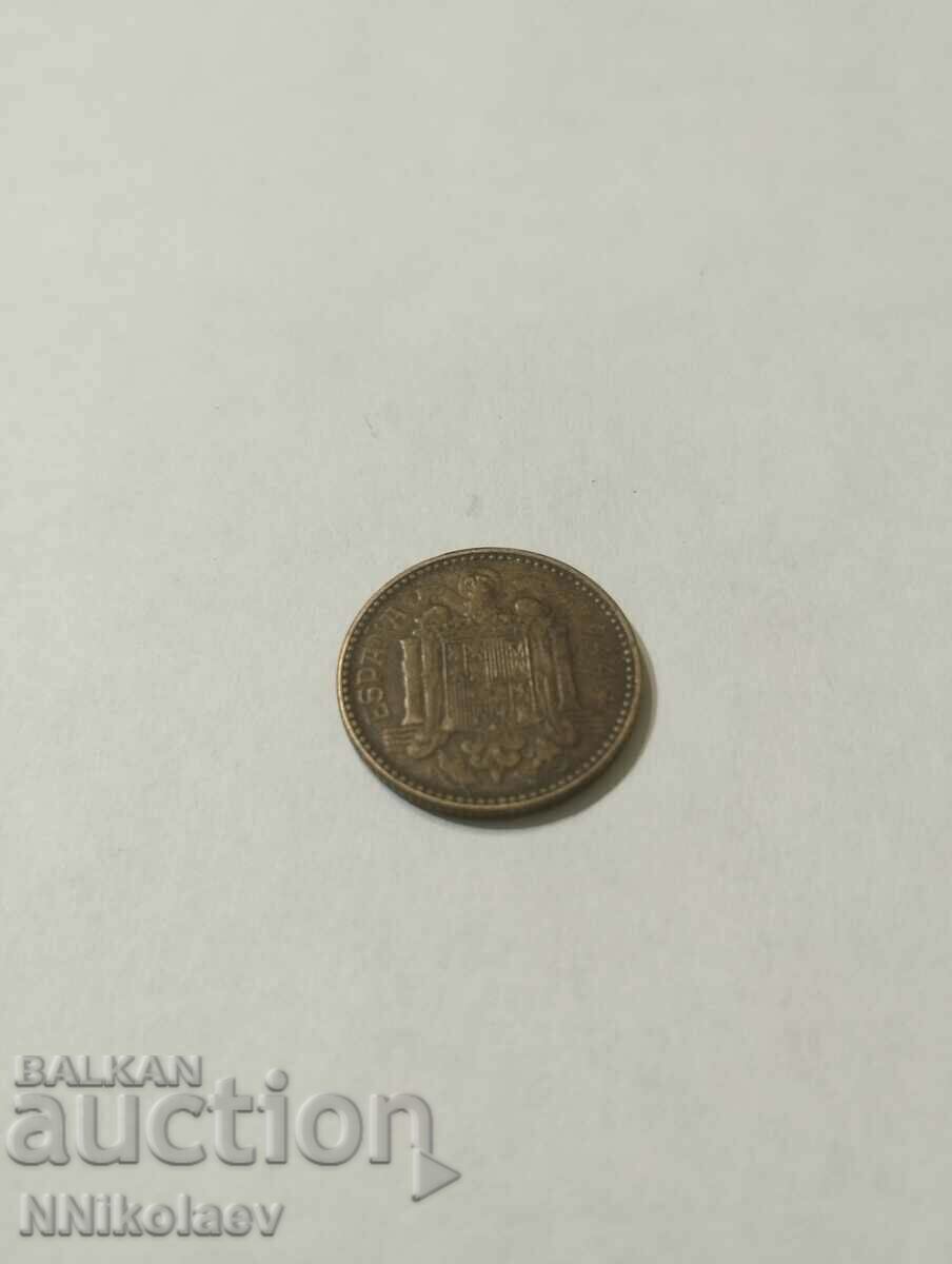 Auction 1 peseta Spain 1944 Auction 1 peseta Spain 1944