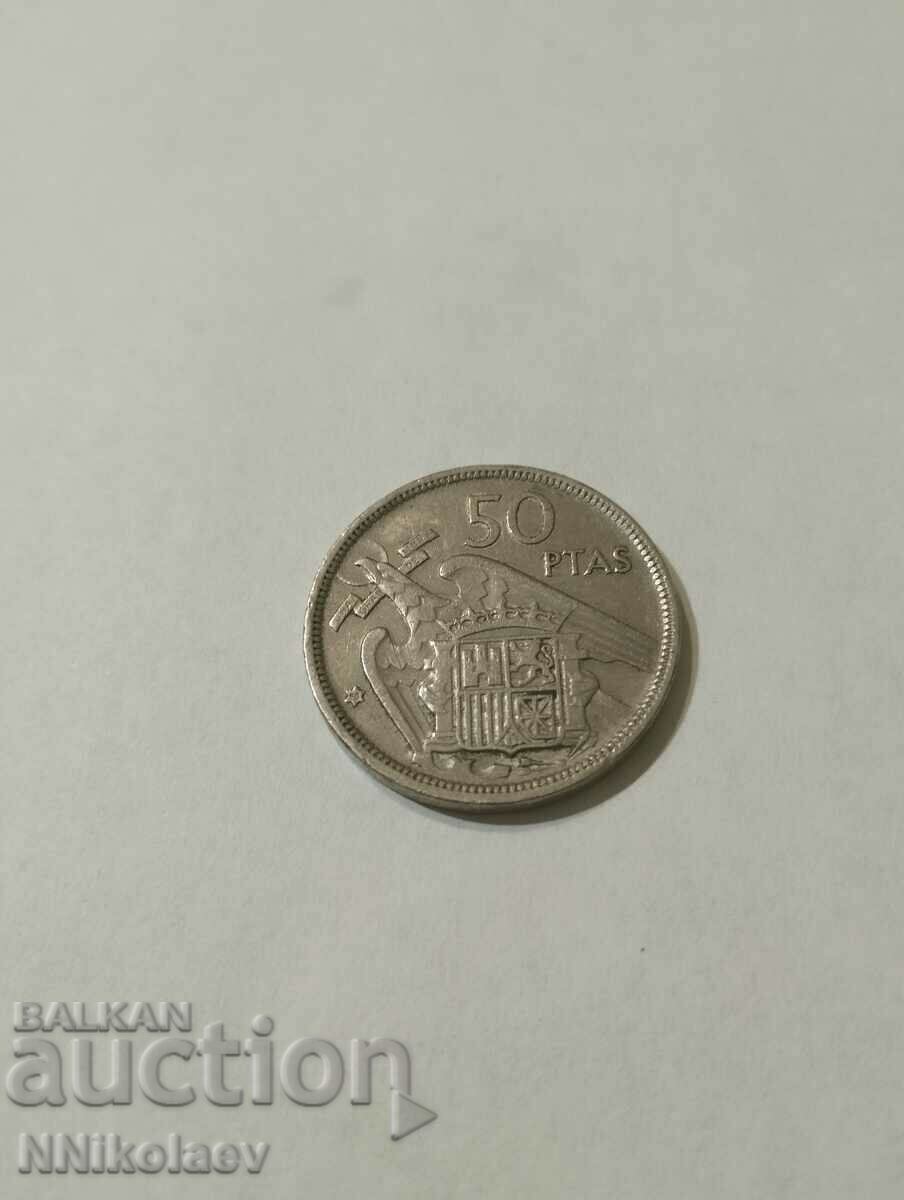 50 pesetas Spania 1957 / 58