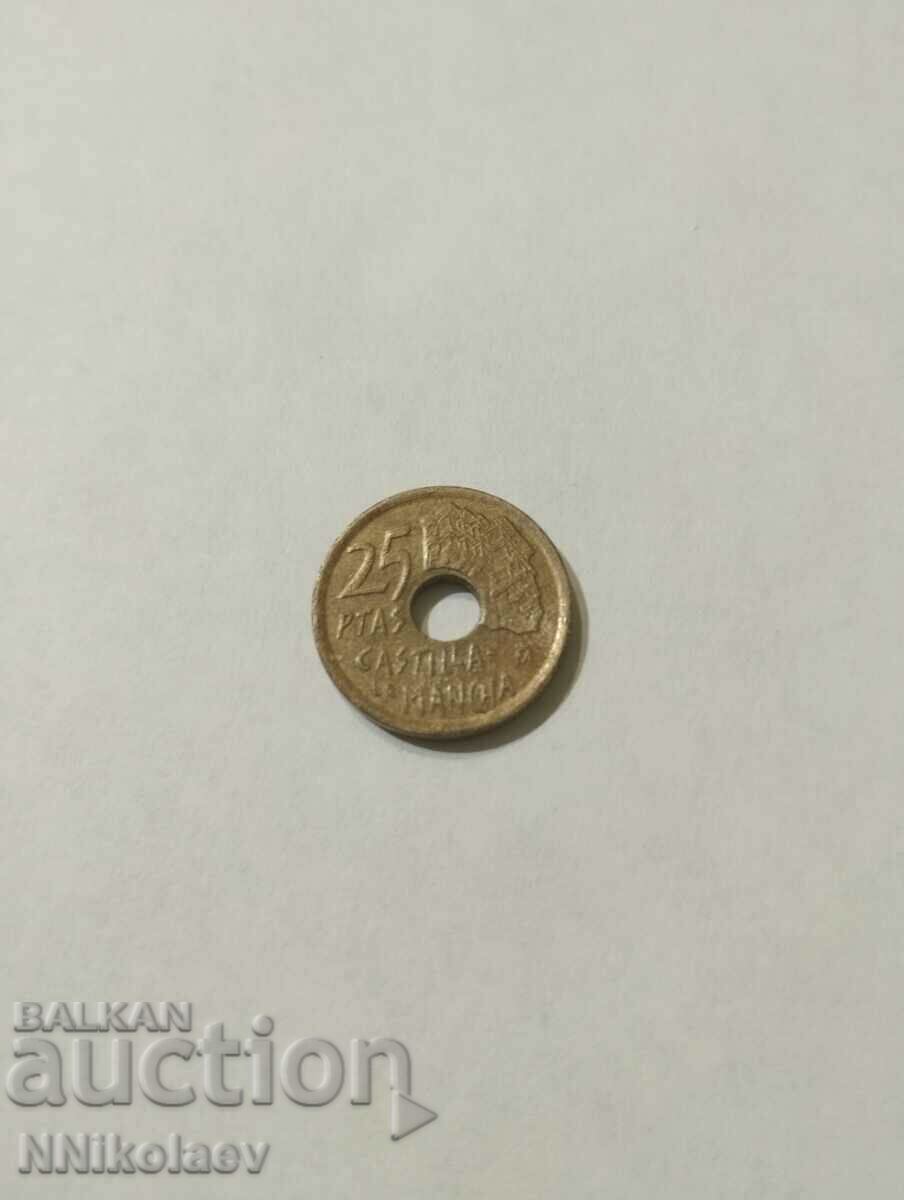 Delivery of 25 pesetas Spain 1996 Castile - La Mancha Delivery of 25 pesetas Spain 1996 Castile - La Mancha