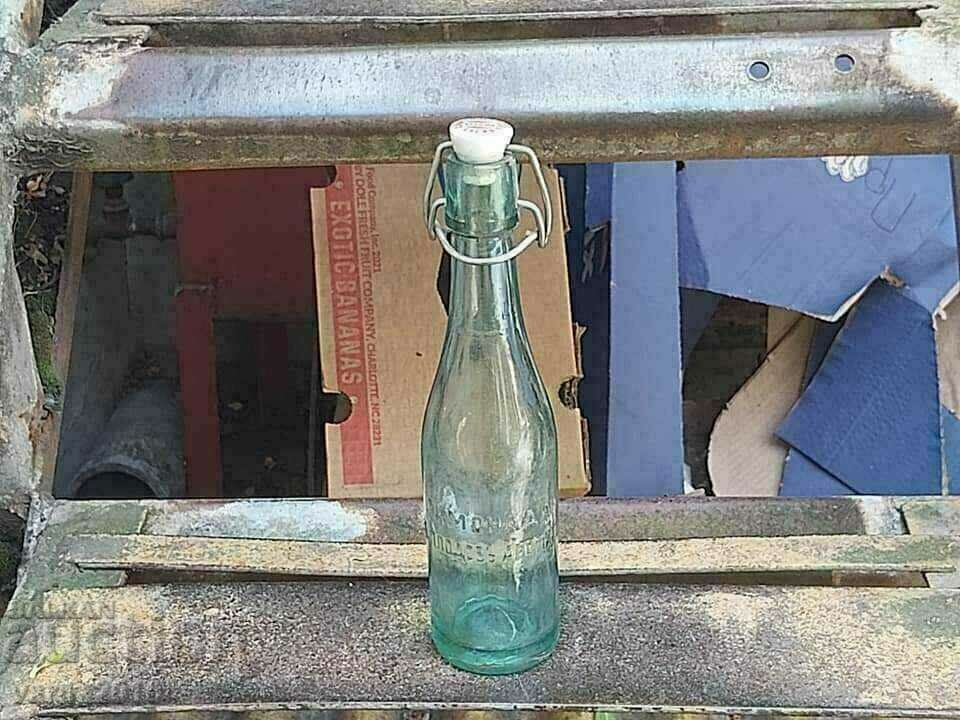 Sticla de limonadă VINTAGE! Inscripție pe Cap Furată