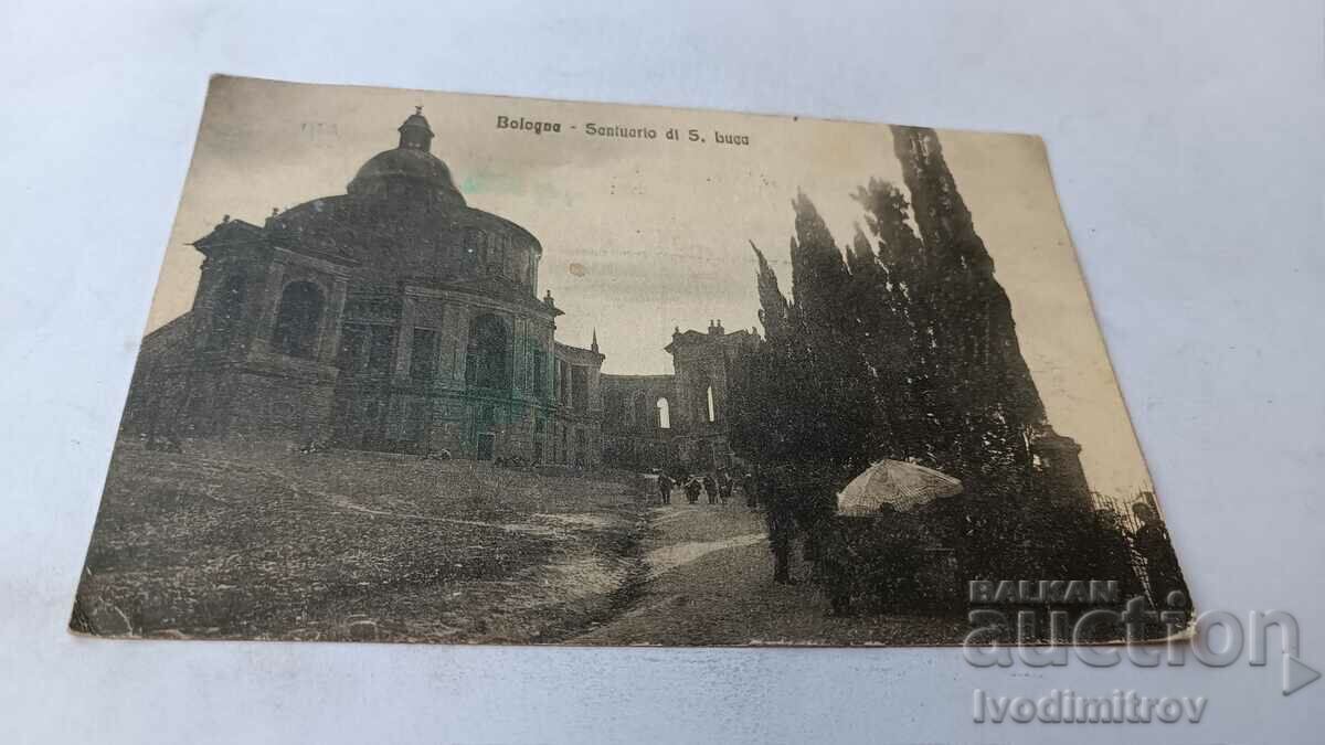 Postcard Bolona Santuario di S. Buga 1927