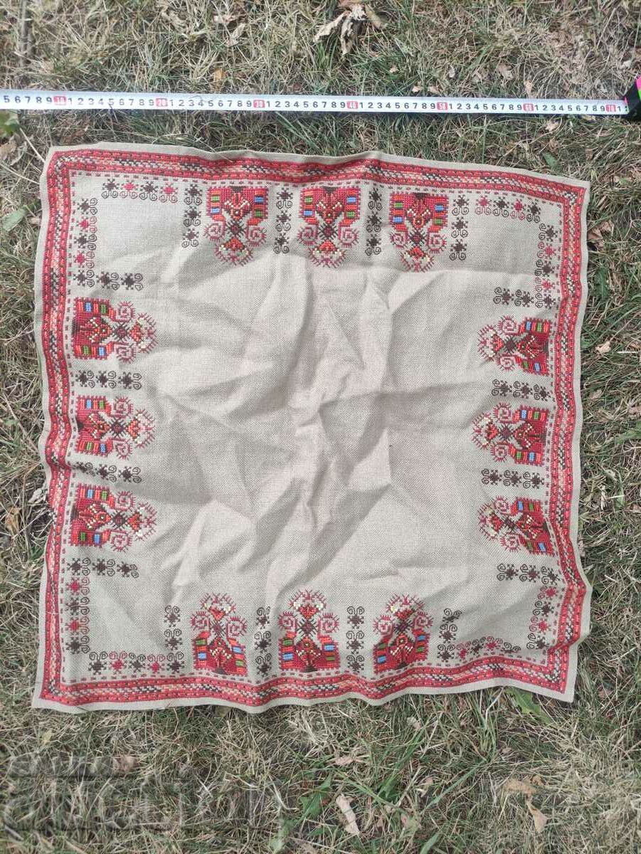 A small tablecloth with embroidery A small tablecloth with embroidery