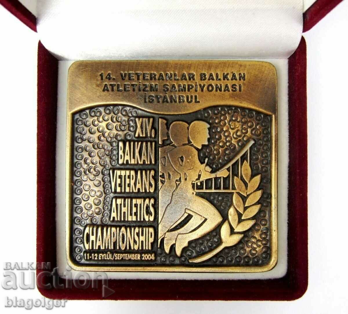 Placă de participare - Jocurile Veteranilor Balcanici Istanbul 2004