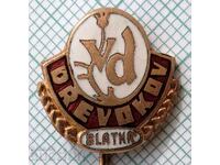 13560 Badge - Drevokov blatna company Czech Republic - bronze enamel