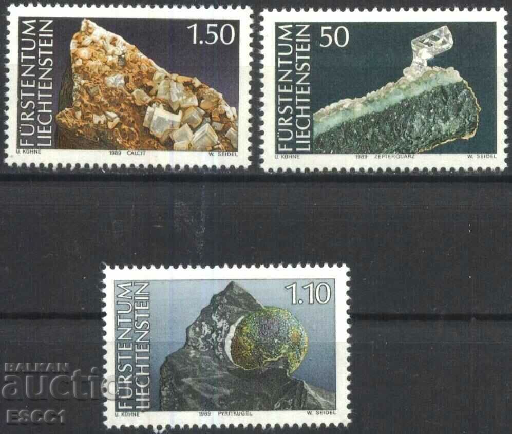 Καθαρά γραμματόσημα Minerals 1989 από το Λιχτενστάιν