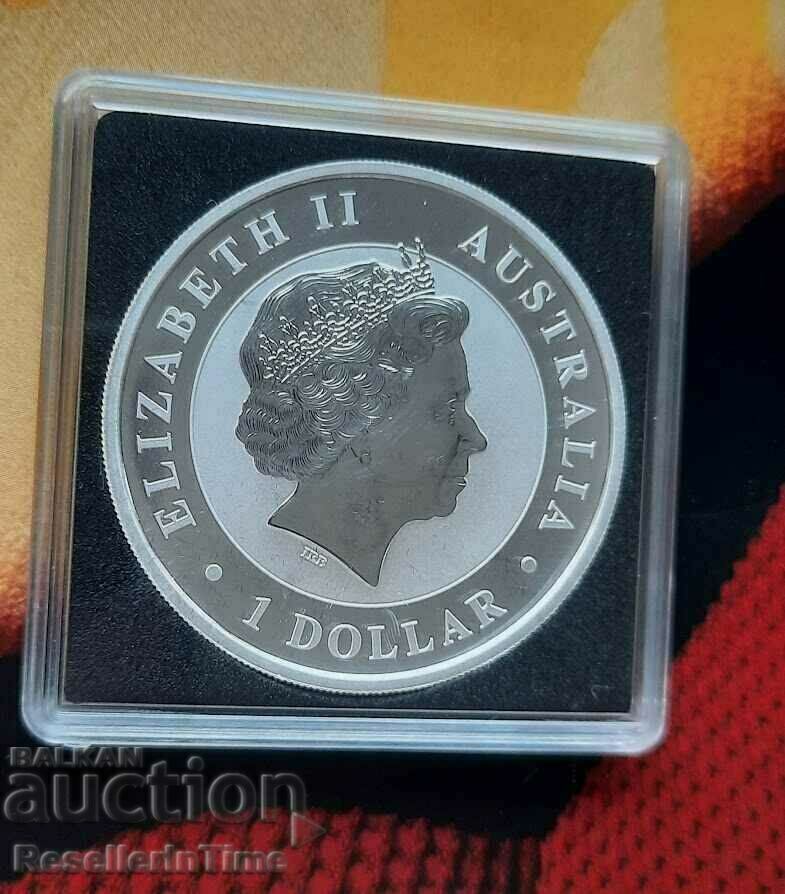 Monedă de argint de investiție de 1 uncie de 1 dolar - Elizabeth..