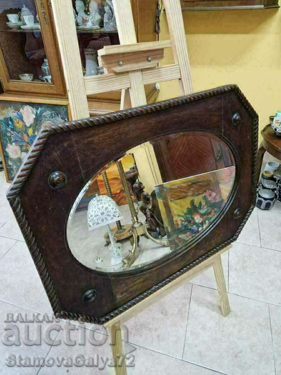 Unique antique English Mahogany mirror - 19th century