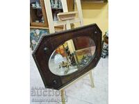 Unique antique English Mahogany mirror - 19th century