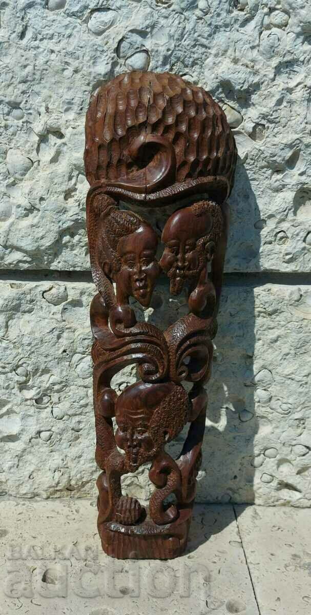 ANGOLA AUTHENTIC AFRICAN MASK WOOD CARVING AFRICA