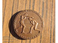 Placă cu medalie Campionatul Mondial de Box 1969