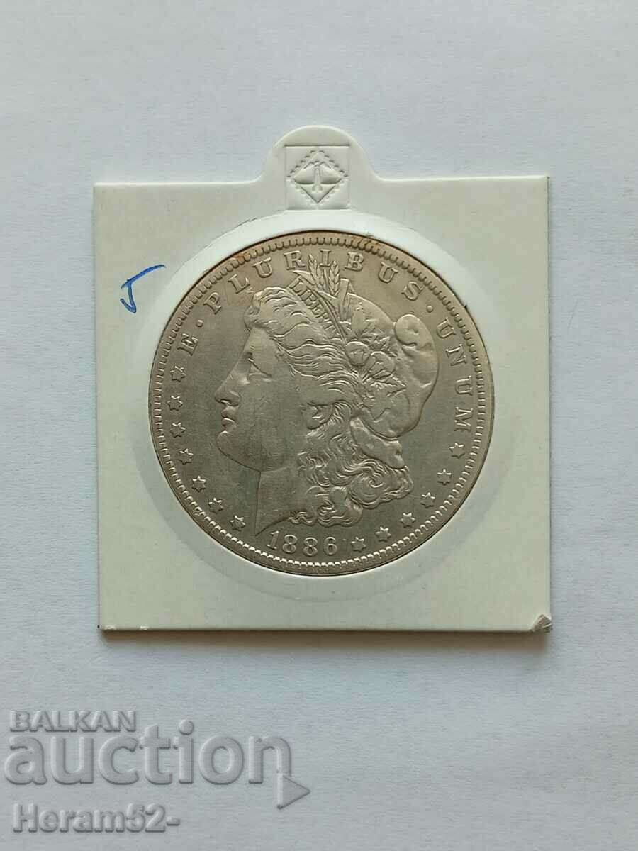 1 dollar 1886 silver