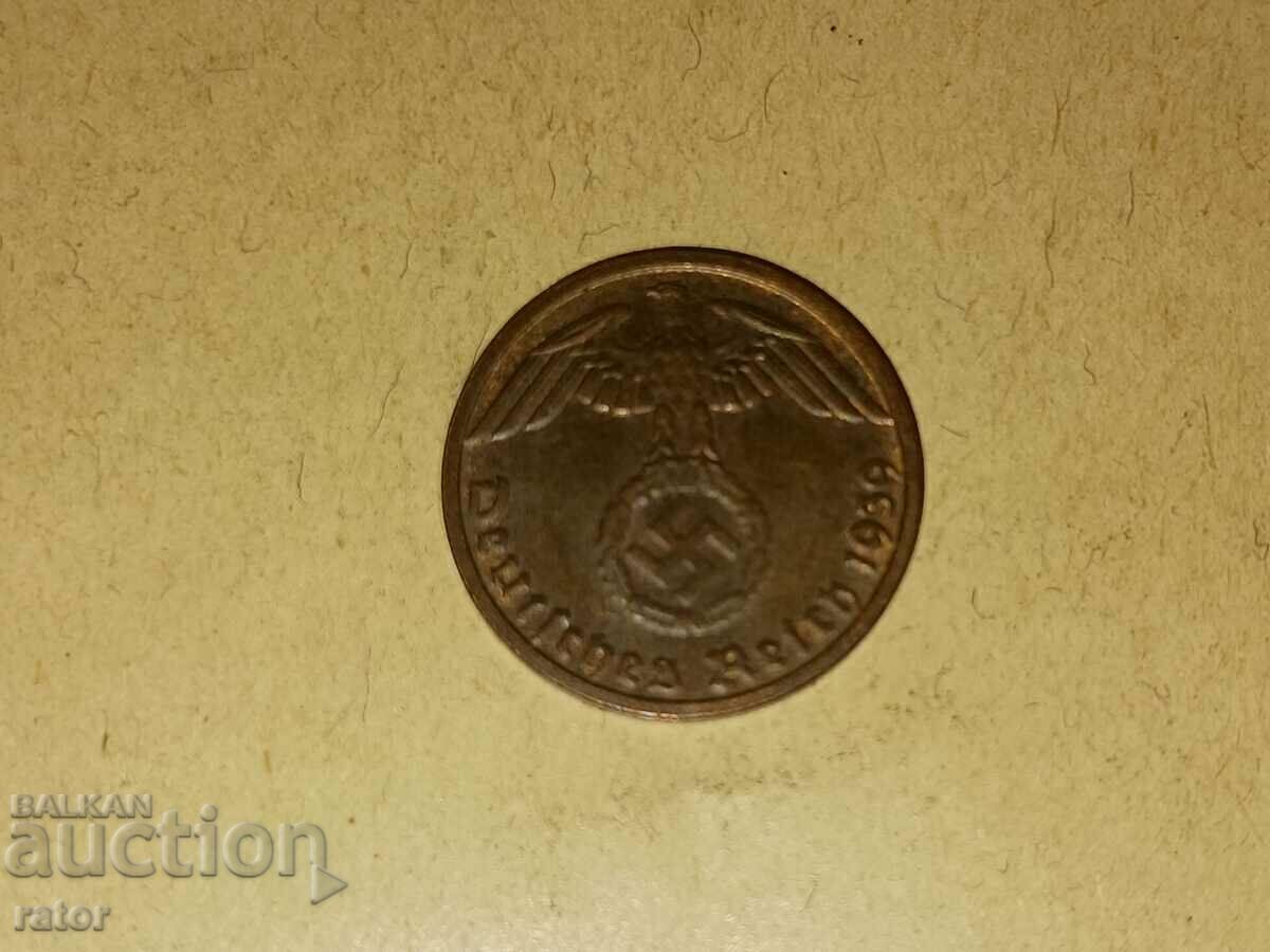 1 pfennig 1939 Germania, al treilea Reich