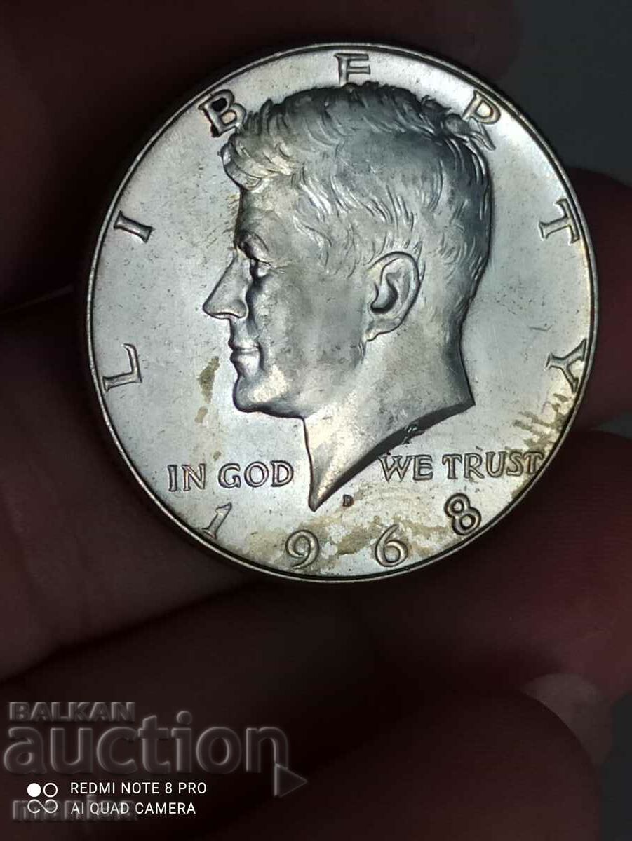 Delivery of 1/2 Dollar 1968 Silver Delivery of 1/2 Dollar 1968 Silver