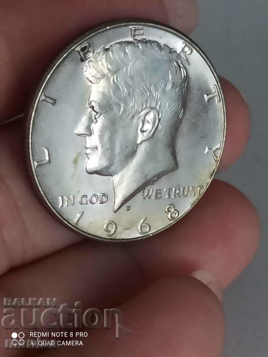1/2 Dollar 1968 Silver - 5 1/2 Dollar 1968 Silver - 5