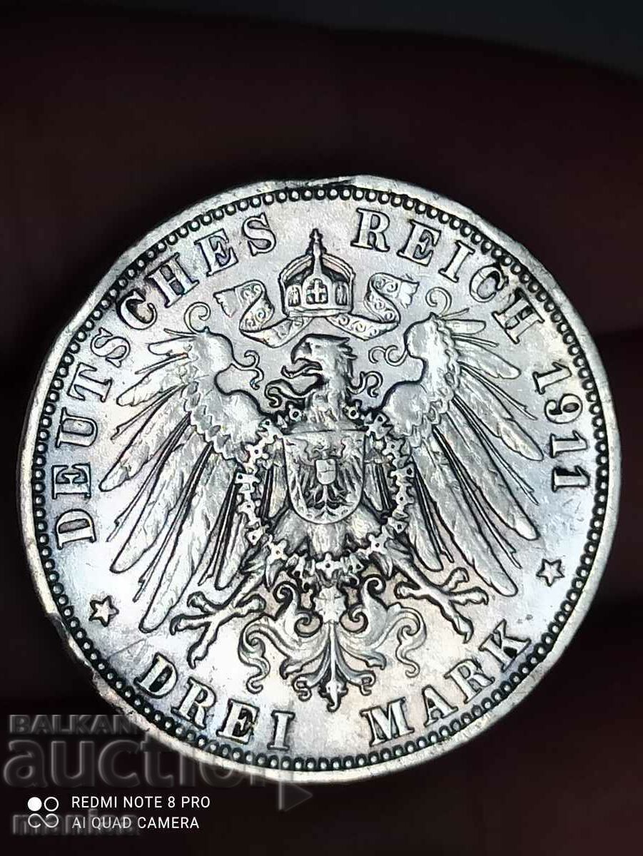 3 timbre 1911 Germania argint cu preț € 60.62 | 118.56 BGN 3 timbre 1911 Germania argint cu preț € 60.62 | 118.56 BGN