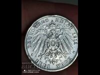 3 марки 1911 г Германия сребро