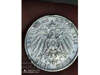 3 stamps 1911 Germany silver