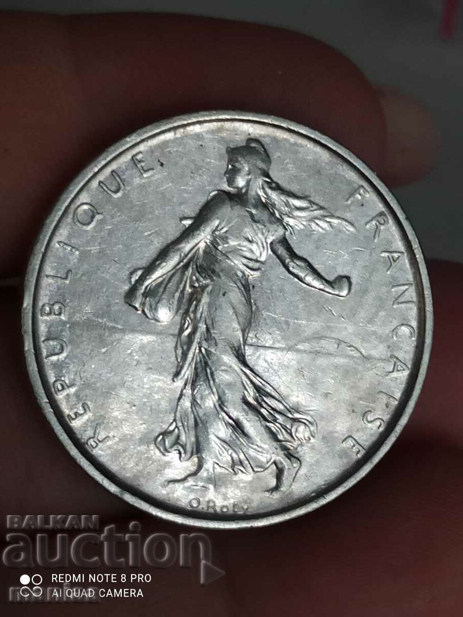 Auction 5 francs 1962 silver Auction 5 francs 1962 silver