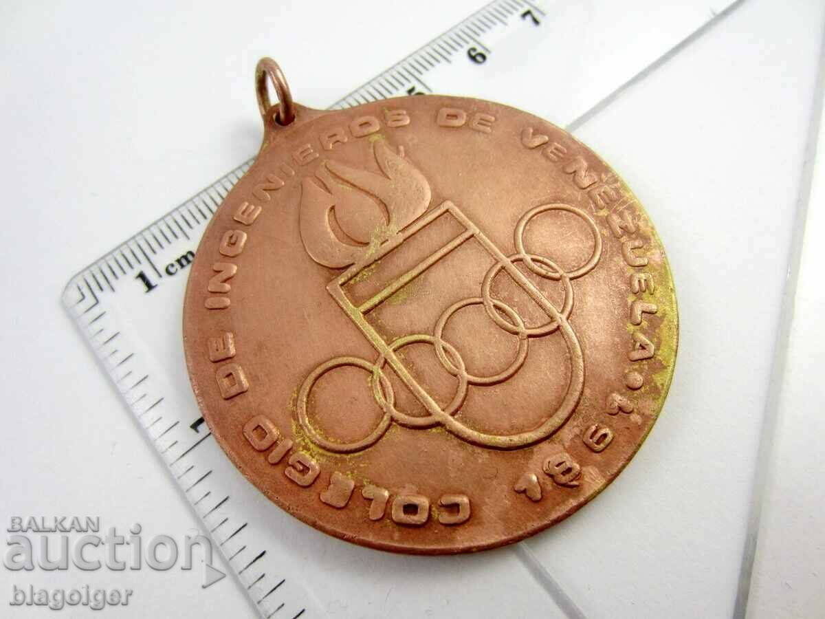 Licitație Jocurile Naționale din Venezuela-Volei Sport-Medalia-1983 Licitație Jocurile Naționale din Venezuela-Volei Sport-Medalia-1983