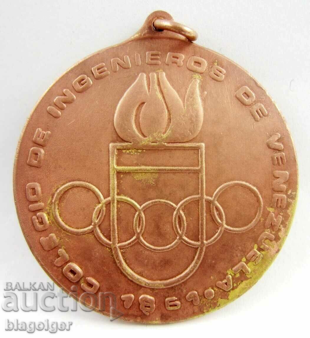 Национални игри на Венецуела-Волейбол Спорт-Медал-1983