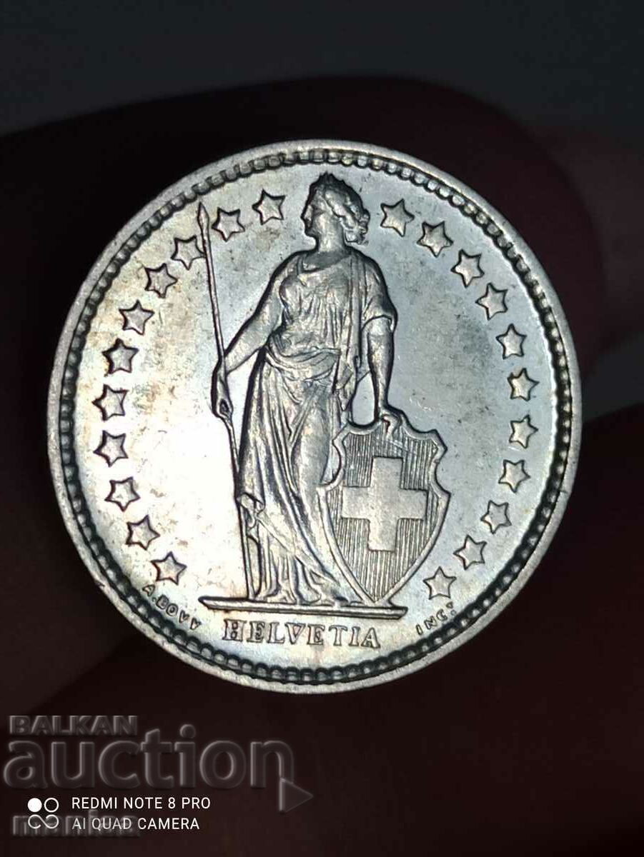 Delivery of 1/2 Franc Swiss Unc Silver 1957 Delivery of 1/2 Franc Swiss Unc Silver 1957
