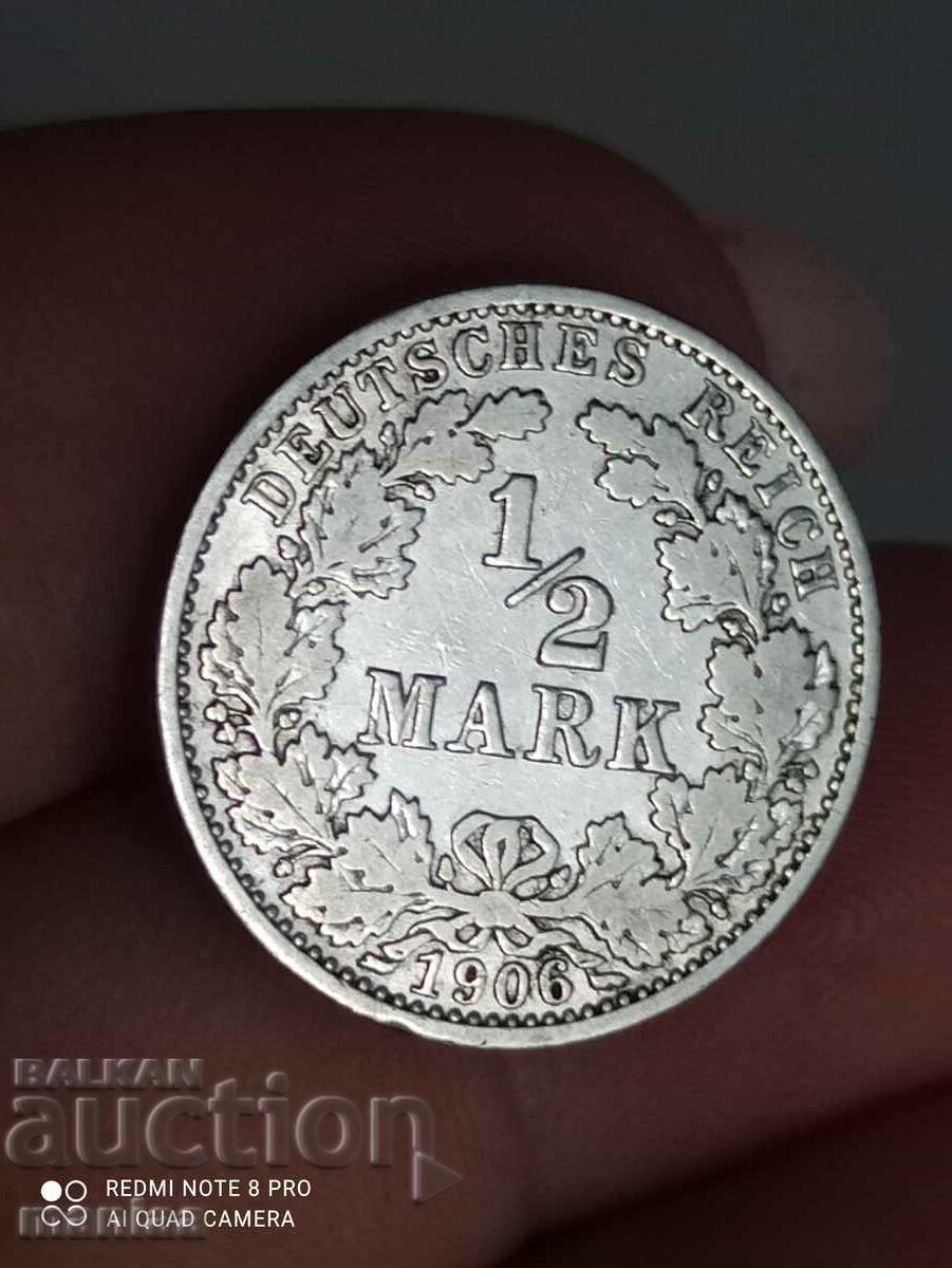 1/2 mark 1906 Silver Germany with price 40.00 BGN | € 20.45 1/2 mark 1906 Silver Germany with price 40.00 BGN | € 20.45