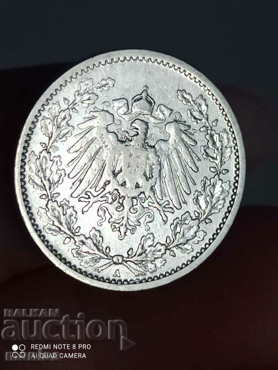 1/2 mark 1906 Silver Germany - 5 1/2 mark 1906 Silver Germany - 5