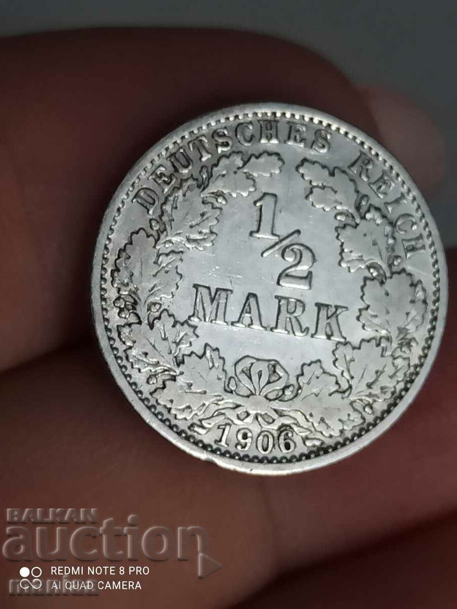 1/2 mark 1906 Silver Germany 1/2 mark 1906 Silver Germany