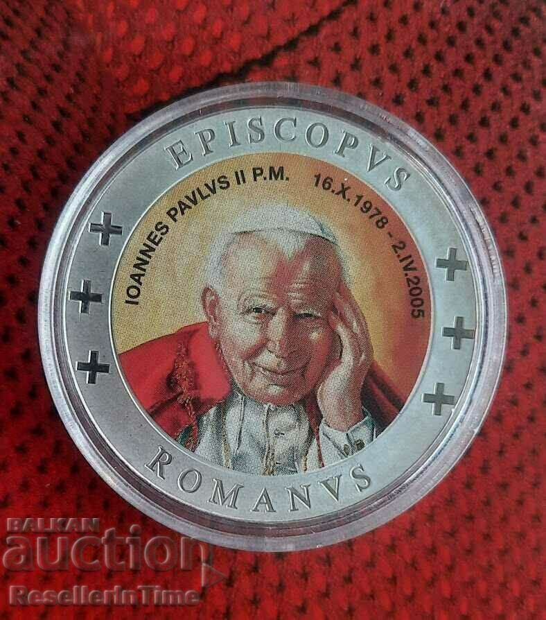 Placă de argint Ioannes Paulus II