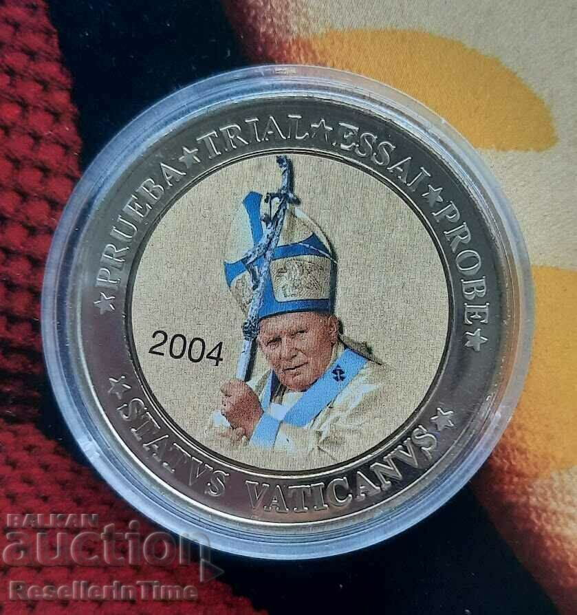 Monedă dovadă 10 euro Jean Paul II 2004