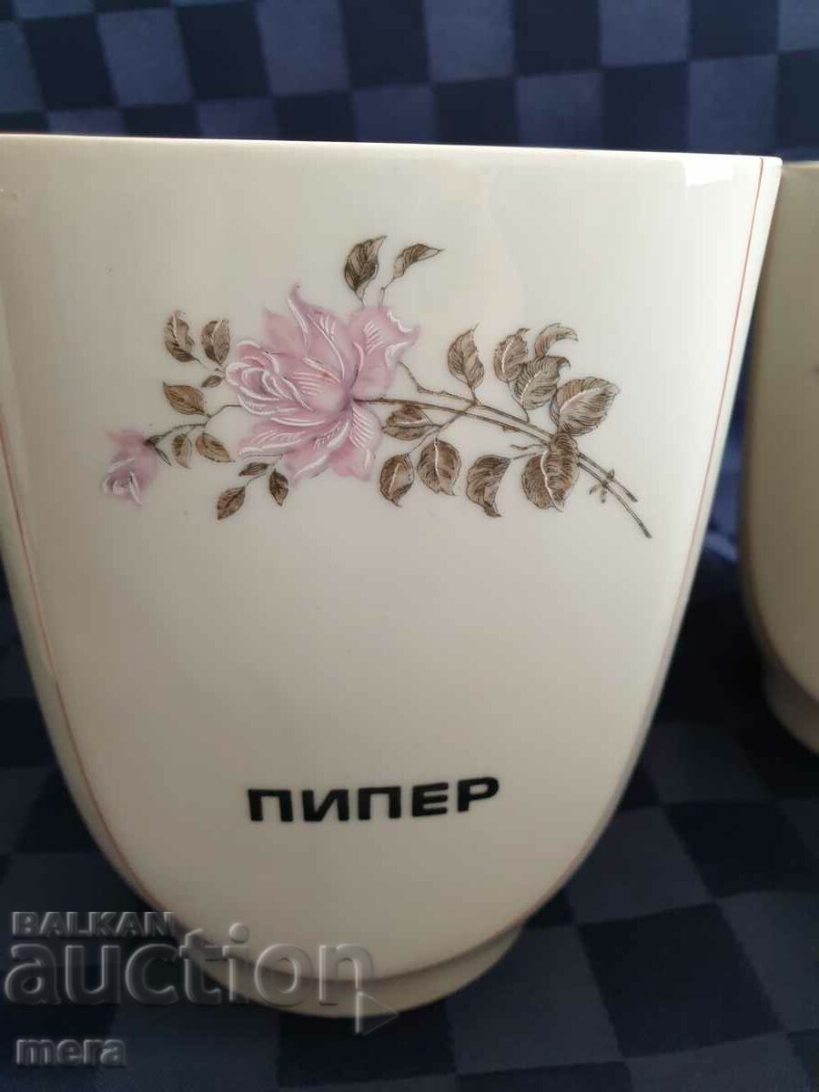 Auction Porcelain jars for spices-Kitka-New market Auction Porcelain jars for spices-Kitka-New market