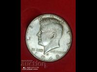 1/2 dolar argint 1968