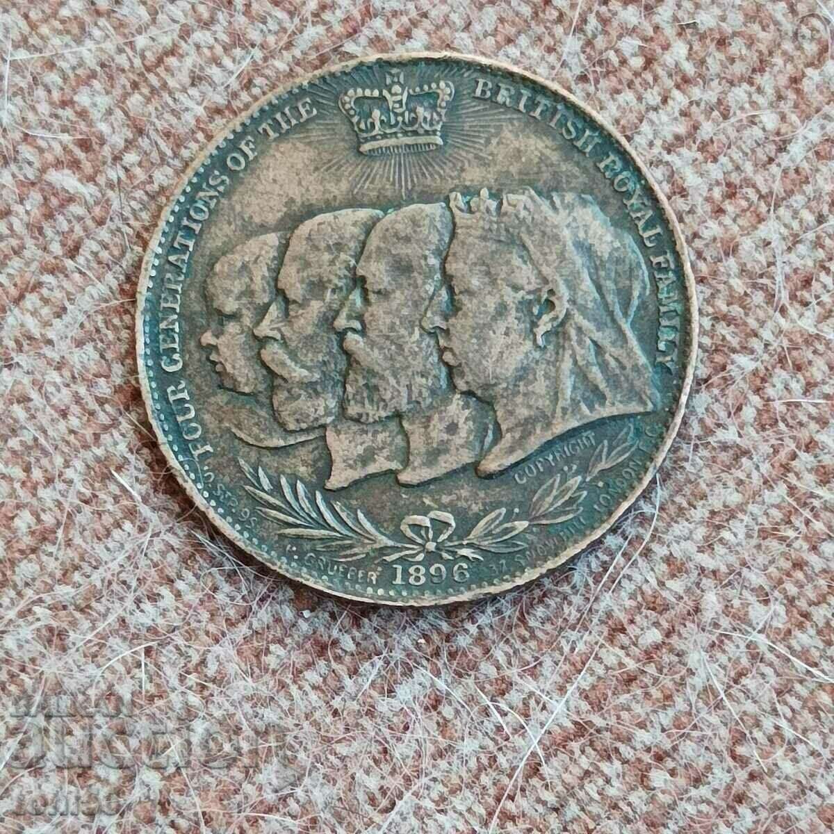 England - token 1896 (see description)