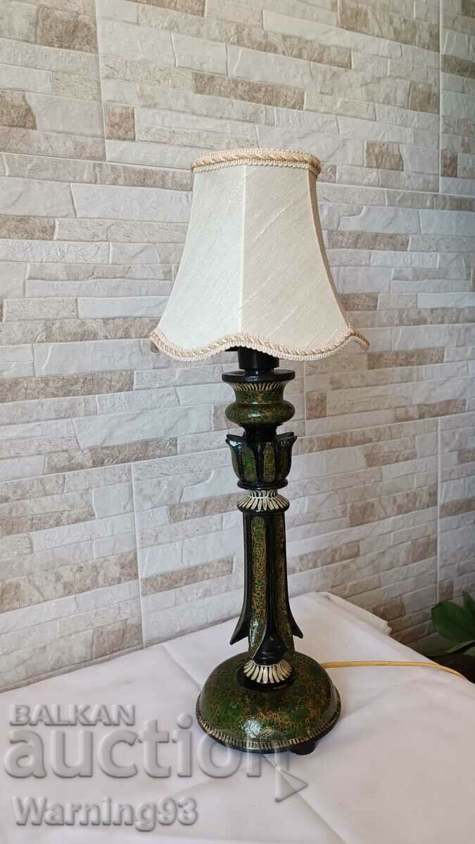 Δημοπρασία Παλιό ξύλινο επιτραπέζιο φωτιστικό - #14 - ζωγραφισμένο στο χέρι - Αντίκα Δημοπρασία Παλιό ξύλινο επιτραπέζιο φωτιστικό - #14 - ζωγραφισμένο στο χέρι - Αντίκα