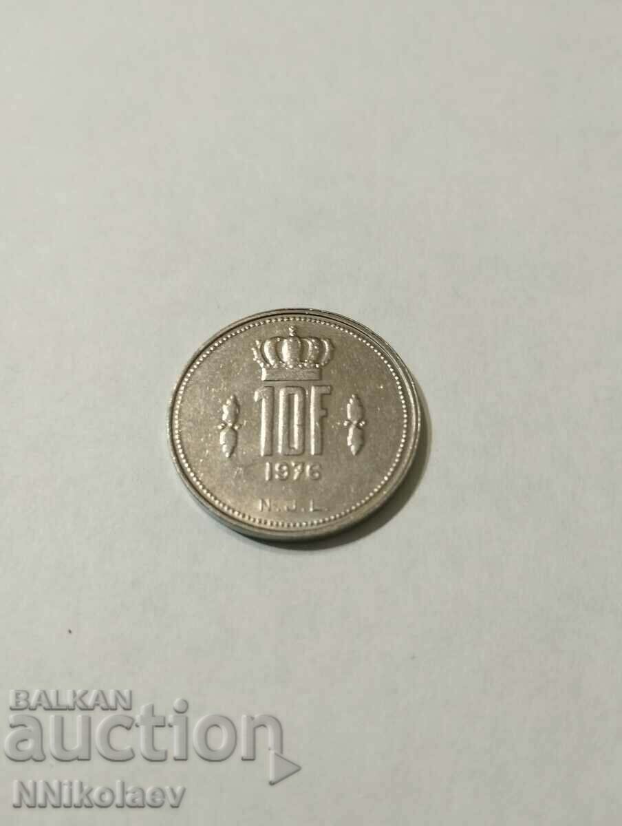 Luxemburg 10 franci 1976