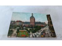 Пощенска картичка Manheim Kaufhaus mit Paradeplatz