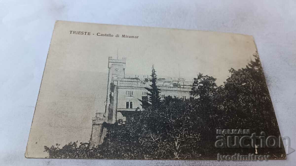 Postcard Trieste Castello di Miramare