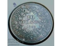 France 10, Franca 1965 Silver ! UNC Patina !