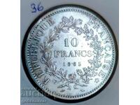 Franta 10, Franca 1965 Argint ! UNC