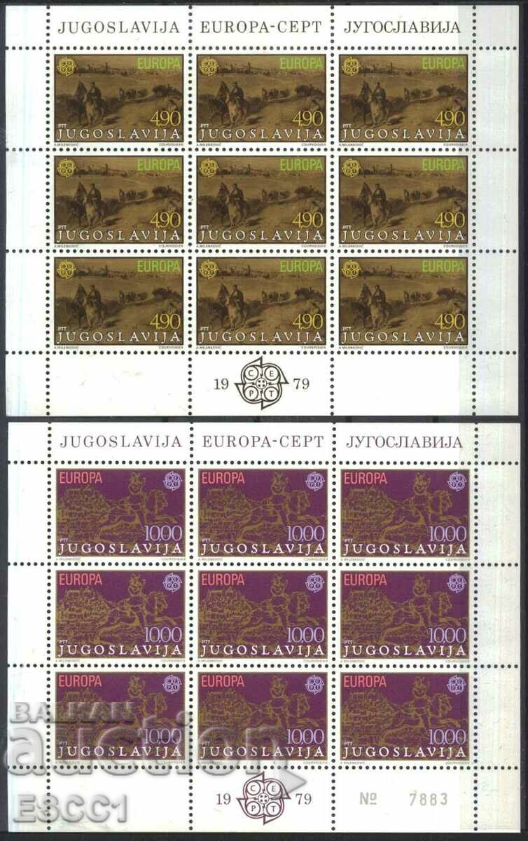 Καθαρά γραμματόσημα σε μικρά φύλλα Ευρώπη SEP 1979 από τη Γιουγκοσλαβία