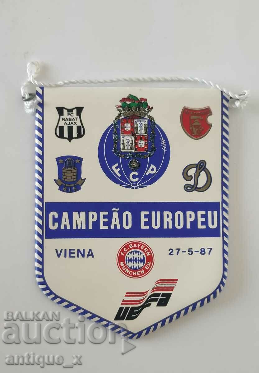 Old Football Flag-Porto-Winners-UEFA Champions League