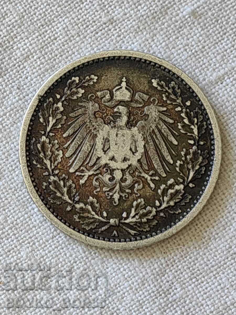 German Silver Coin 1/2 mark marks 1905 with price 17.00 BGN | € 8.69 German Silver Coin 1/2 mark marks 1905 with price 17.00 BGN | € 8.69