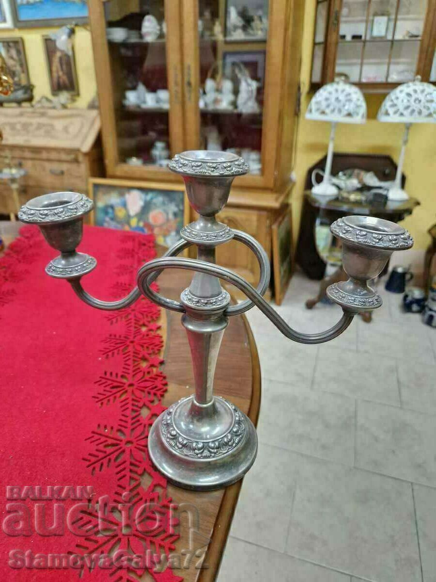 Auction A pair of great antique silver plated candlesticks Auction A pair of great antique silver plated candlesticks