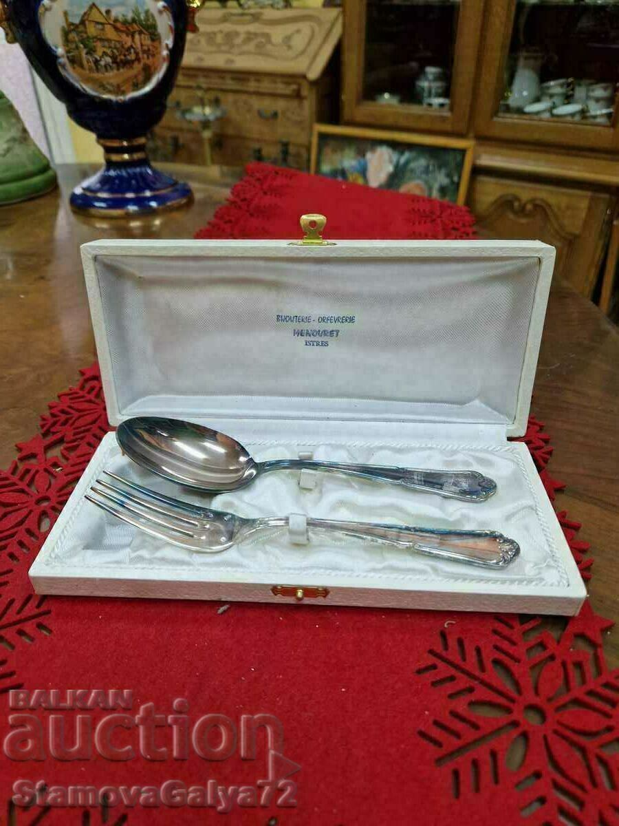 A great antique French Orfevrerie dining set A great antique French Orfevrerie dining set