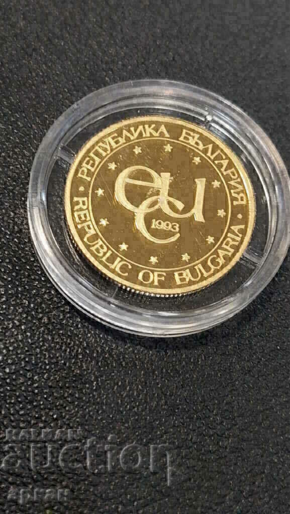 Auction BGN 5000 1993 ECU Alphabet Gold coin BNB Auction BGN 5000 1993 ECU Alphabet Gold coin BNB